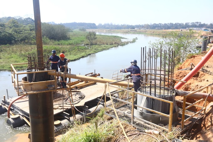 Traçados da Via Jaguari ficam prontos e obra de nova ponte avança