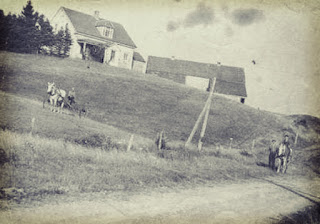 Farm house on top of hill