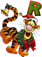 Abecedario Navideño de Tiger de Winnie the Pooh.