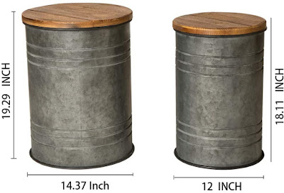 Rustic Storage Bins Accent Table Ideas