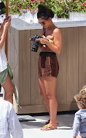 Shenae Grimes poolside in Hawaii