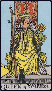 The Queen of Wands - Tarot Card from the Rider-Waite Deck