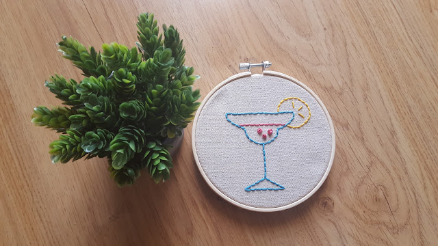 Summer drink - free embroidery pattern