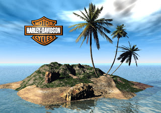 Harley Davidson Free Wallpapers Famous Bikes Logo in 3D Island background