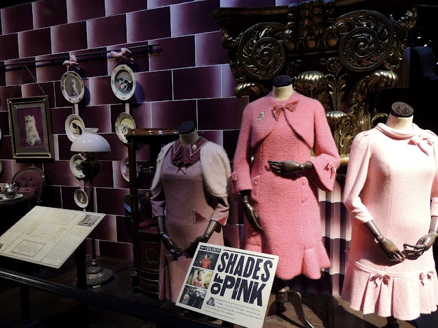 Professor Umbridge costume details and office props.