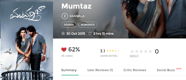 Mumtaz (2015) Full Kannada Movie 700Mb 300mb Free