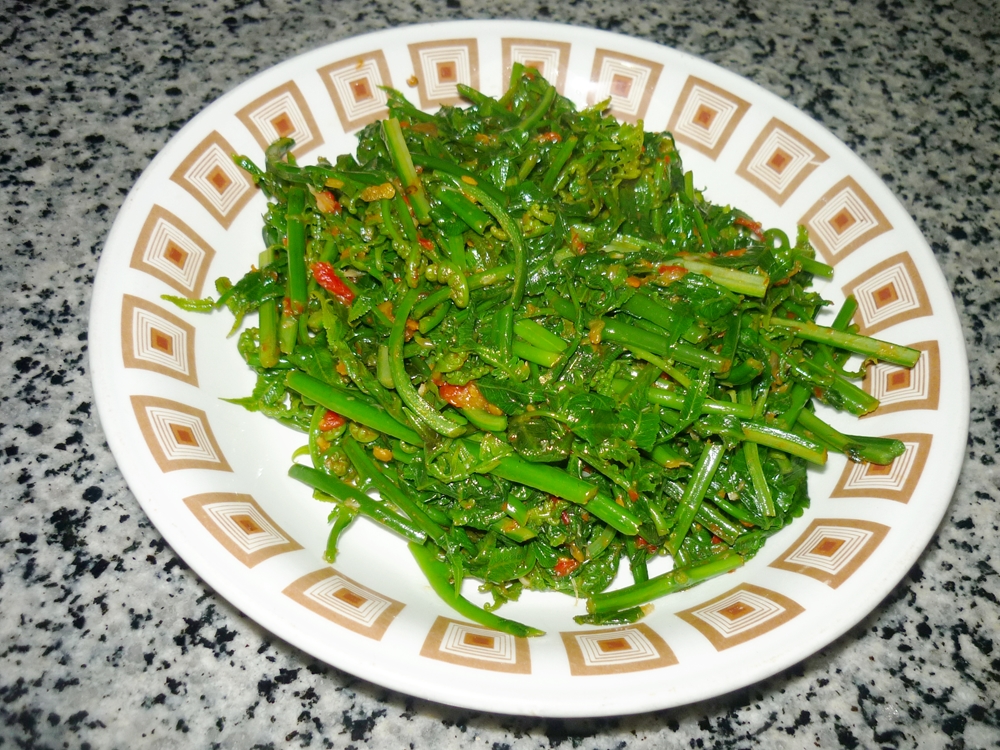 aunty celia's family meals: Stir fried pucuk paku (过山猫 ...