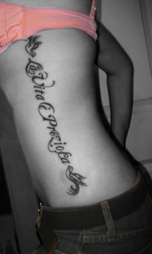 Lettering Tattoo Tattoos using letter and script designs became popular in