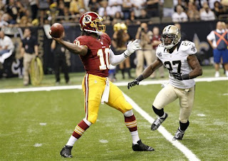 Washington Redskins, quarterback, Robert Griffin III, NFL football, New Orleans Saints