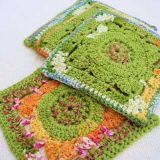 Summer Retro Crochet Coasters 