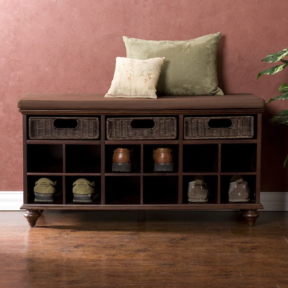 Entryway Bench with Shoe Storage