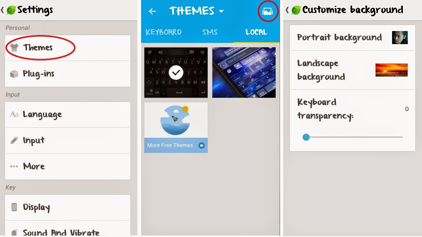  Merubah Tema Keyboard dengan gambar