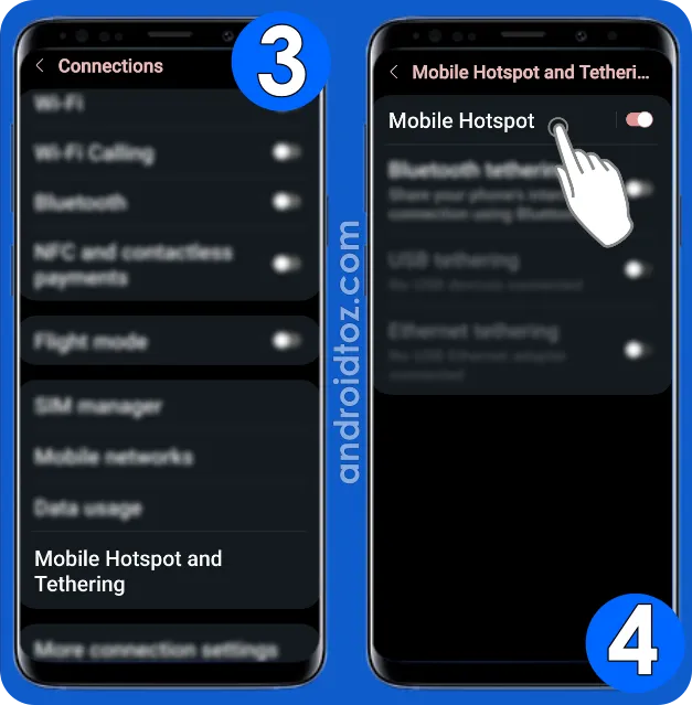 Set Mobile Data Sharing Limit for Mobile Hotspot on Samsung (2/4)