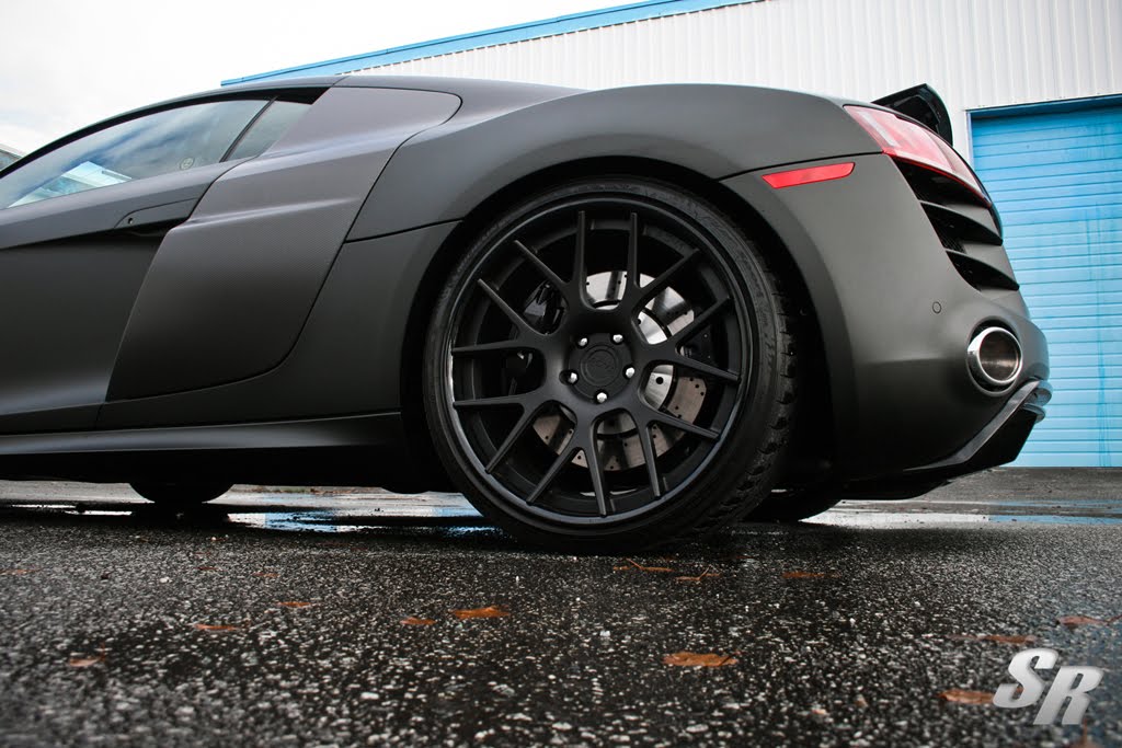  a Leios matte black vinyl wrap Though not quite as sinister as SR's R8 