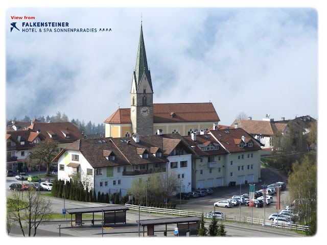 Fin utsikt fra Falkensteiner Hotel Spa & Sonnenparadies i Terento i Syd-Tirol i Nord-Italia.