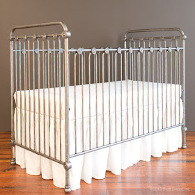 Bratt Decor brushed pewter crib