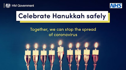 Celebrate hanukkah safely uk advice with menorah image