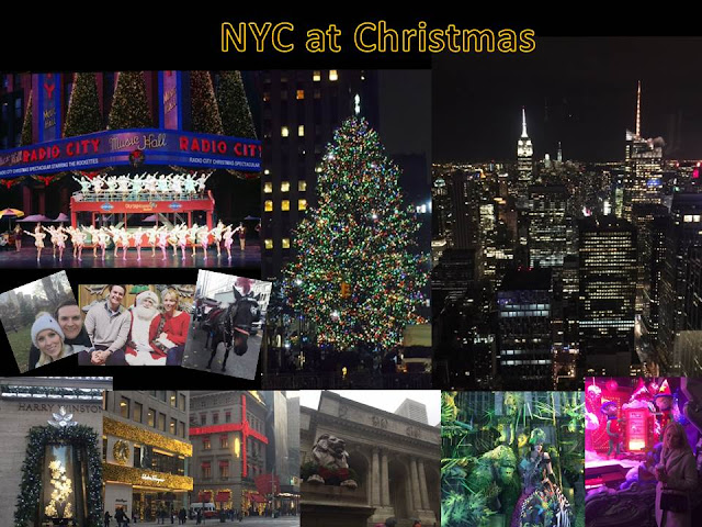 New york city at Christmas time - pictures of New York landmarks and christmas events