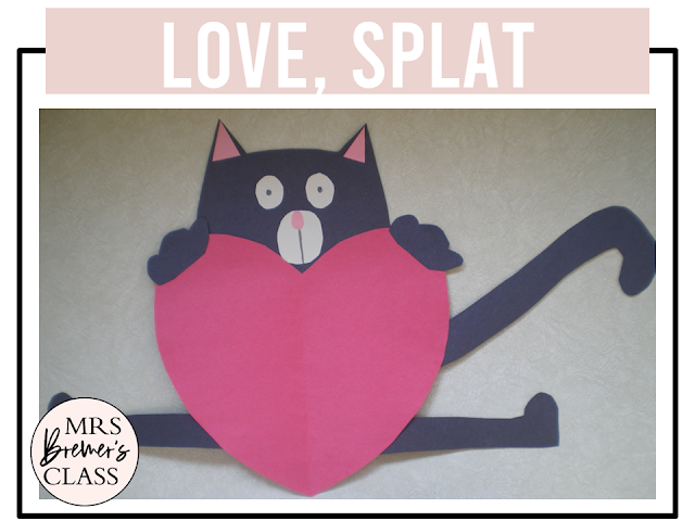 Love Splat book activities unit with literacy printables, reading companion activities, lesson ideas, and a craft for Valentine's Day in Kindergarten and First Grade