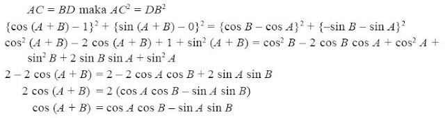 rumus selisih pada trigonometri