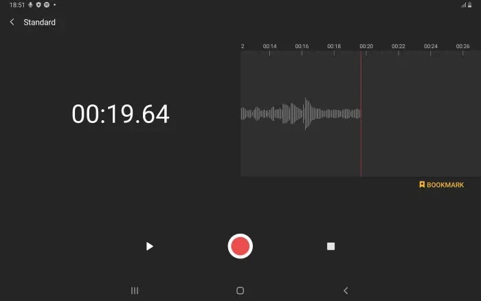 Aplikasi perekam suara Android Samsung Voice Recorder