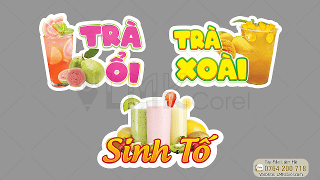 Sticker trà trái cây - LMKcorel