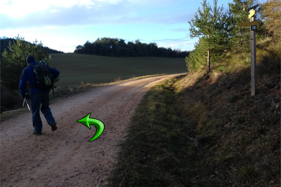 Dejamos la pista, SL-A 35 a la izquierda