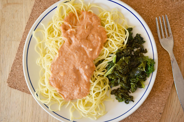 #vegan pink sauce from Chloe's Vegan Italian Kitchen