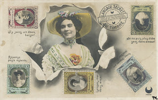 femme secret timbres-poste
