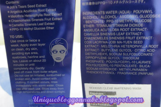 Kose Sekkisei Clear Whitening Mask Review 2