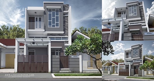 Desain rumah minimalis dua lantai dengan lantai mezanine 