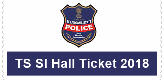TS SI Hall Tickets 2018