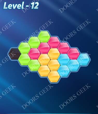 Block! Hexa Puzzle [Intermediate] Level 12 Solution, Cheats, Walkthrough for android, iphone, ipad, ipod