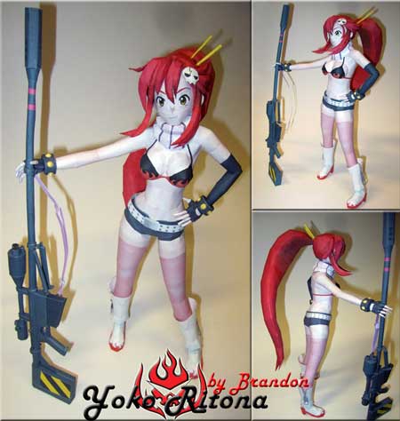 Gurren Lagann Yoko Littner Paper Model