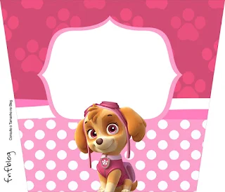 Skye of Paw Patrol, Free Printable Labels.