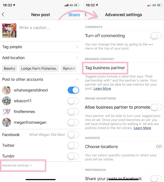 how to use the paid partnership tag on instagram