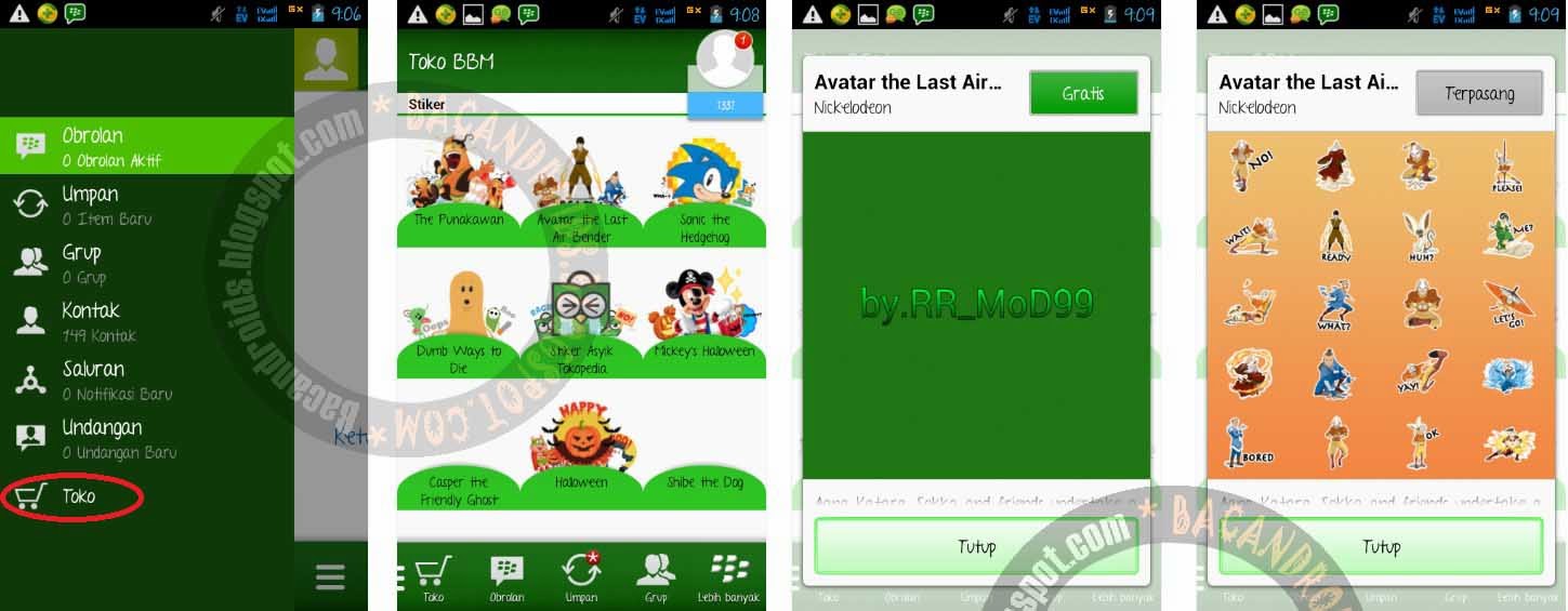 Cara Mendapatkan Sticker Gratis dengan BBM Mod Versi Free ...