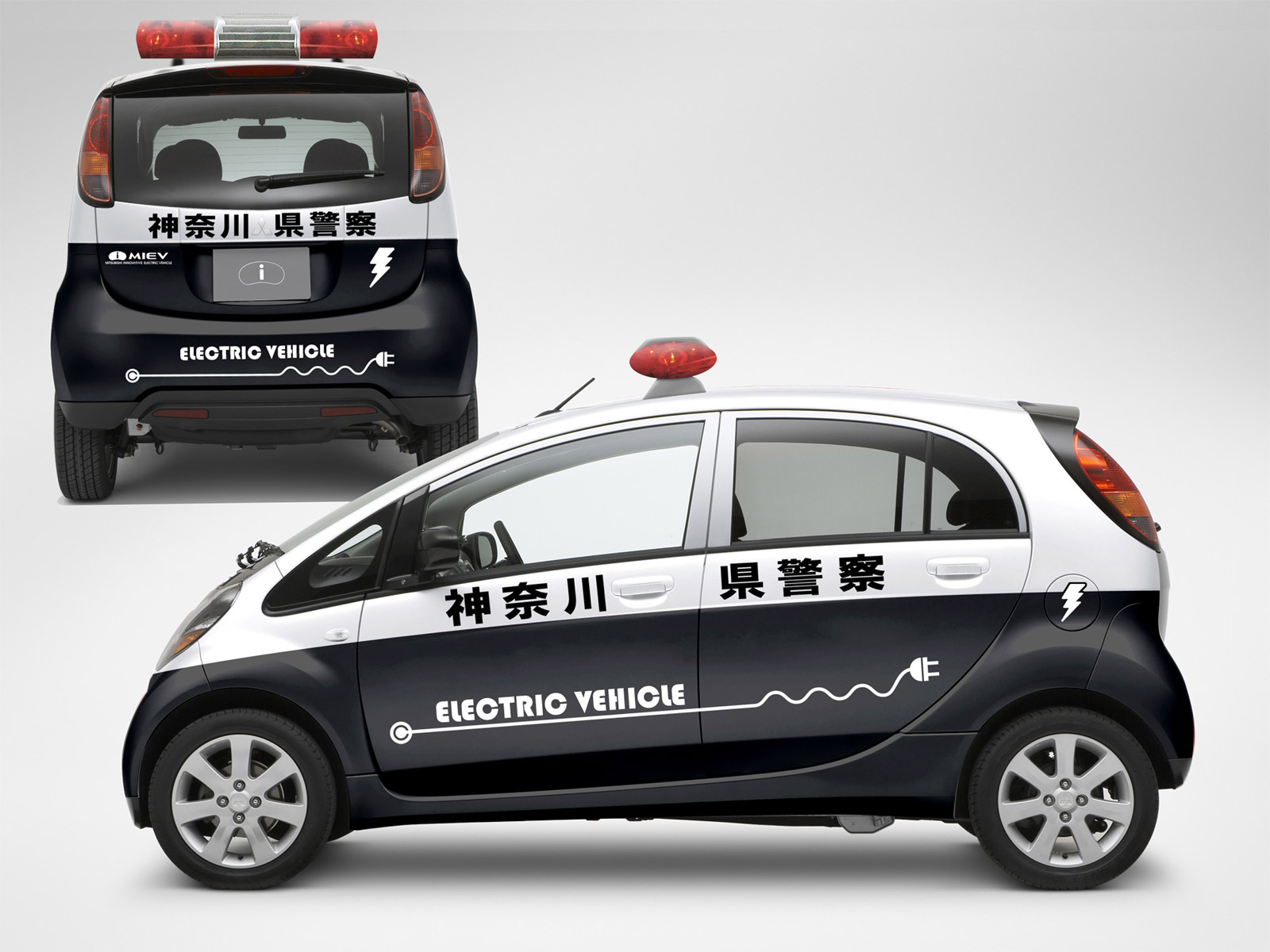 Mitsu IMiev as a japanese police car