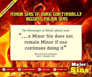 MINOR SINS IF DONE CONTINUALLY BECOME MAJOR SIN