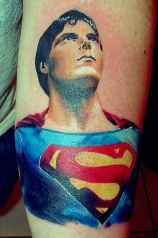 Tattoo Design - Tribal Superman Tattoo