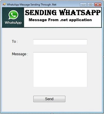 Sending Whatsapp message using C# coding