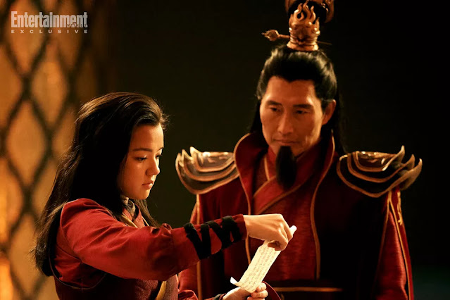 Elizabeth Yu as Princess Azula, Daniel Dae Kim as Fire Lord Ozai in 'Avatar: The Last Airbender'. ROBERT FALCONER/NETFLIX