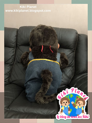 kiki monchhichi clothes overalls dungarees salopette jean handmade fait main couture