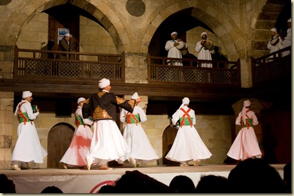 The Sufi troupe Tannoura gives free concerts in Islamic Cairo. It was incredible.