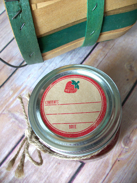  strawberry canning jar label