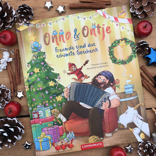 Weihnachtsbilderbuch "Onno und Ontje: Freunde sind das schönste Geschenk" von Thomas Springer, illustriert von Alexandra Langenbeck, erschienen im Coppenrath Verlag