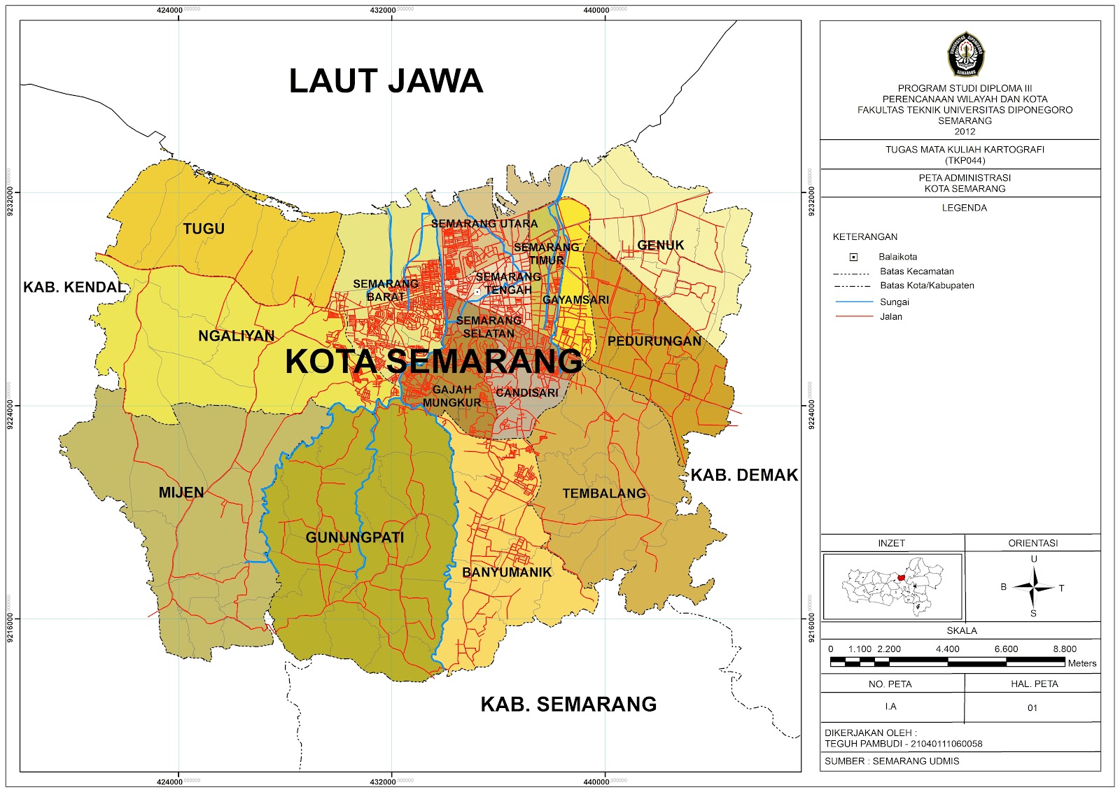  Peta Administrasi Kota Semarang Pamboedi File s