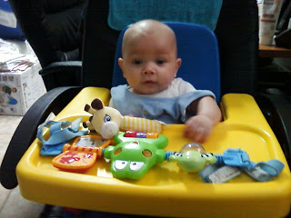 Max has his 4 month doctor appointment for baby immunization, vaccination, vaccines