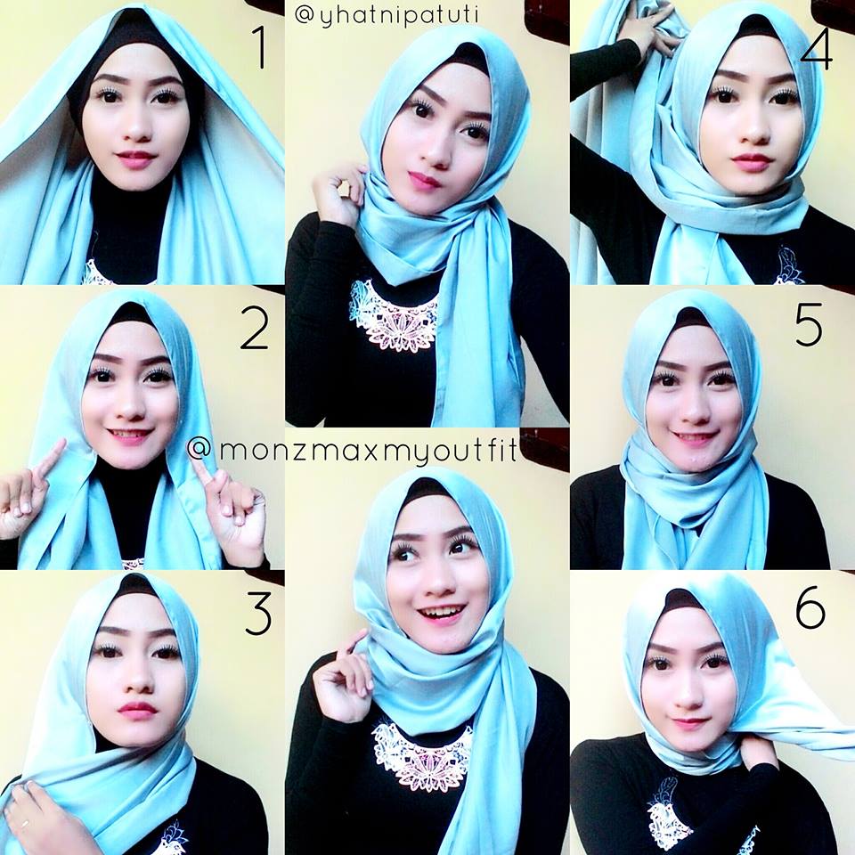 86 Ide  Pashmina Satin Simple Untuk Kalian Tutorial