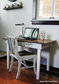 salvaged wood, reclaimed, farmhouse table. rustic desk, barnwood, https://goo.gl/40jXdX